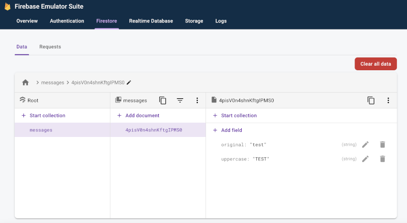 firebase emulator