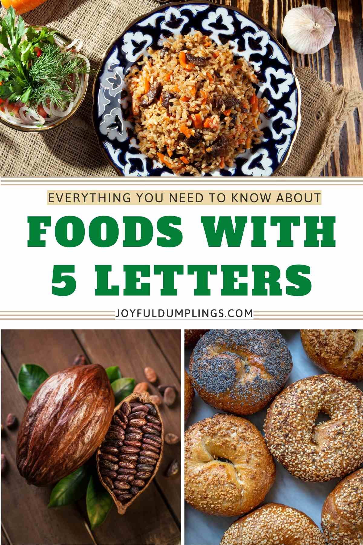 five letter food words