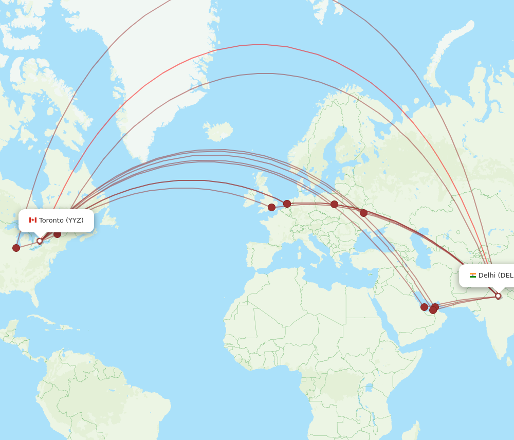 flights from yyz to delhi