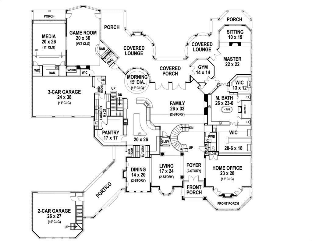 floor plans mansion