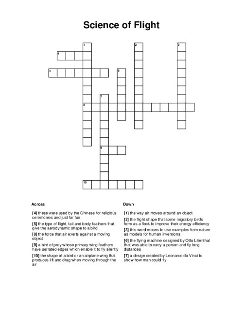 fly crossword