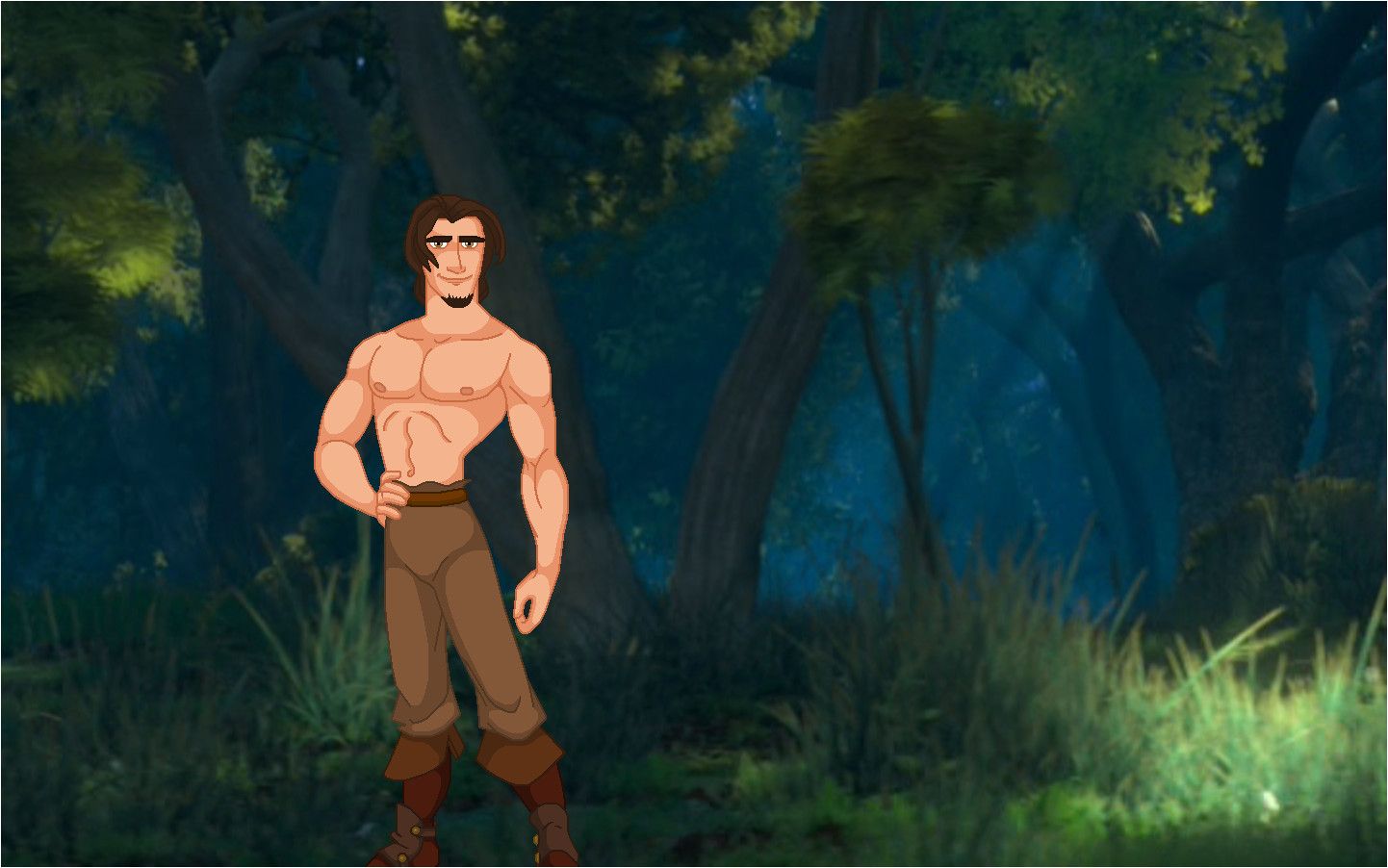 flynn rider shirtless