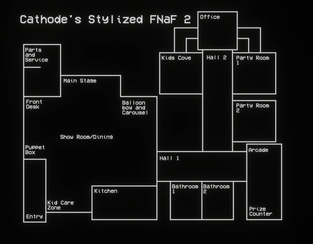 fnaf 2 map layout