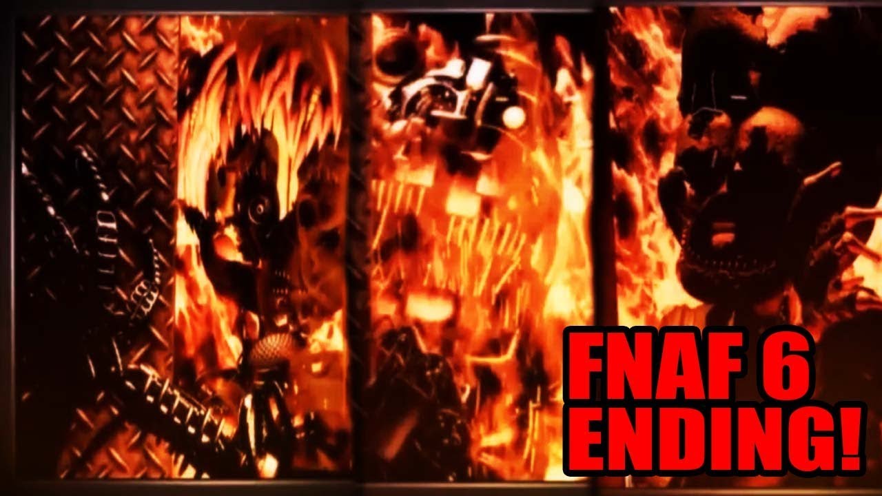 fnaf 6 fire ending