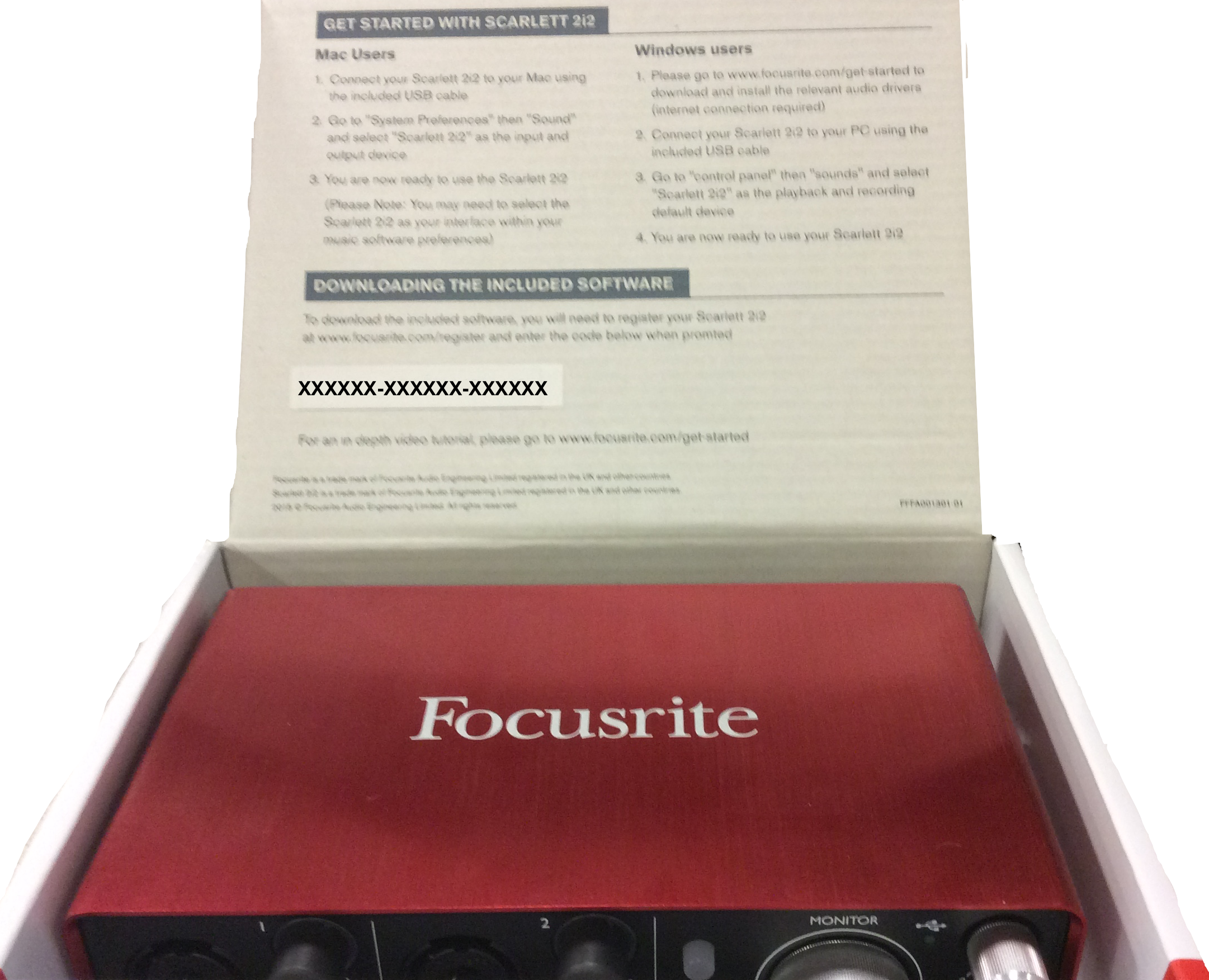 focusrite product bundle code