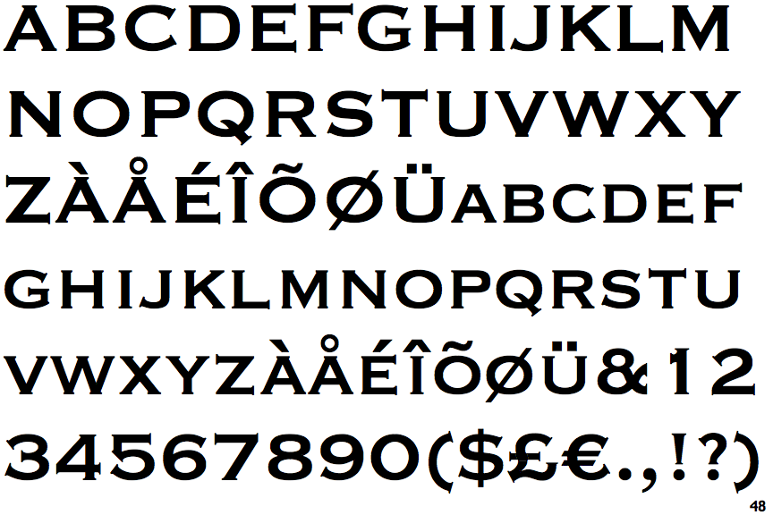 font copperplate