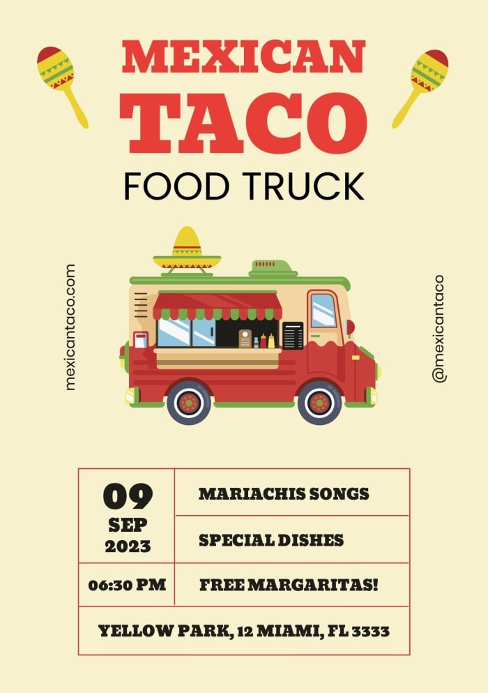 food truck flyer template free