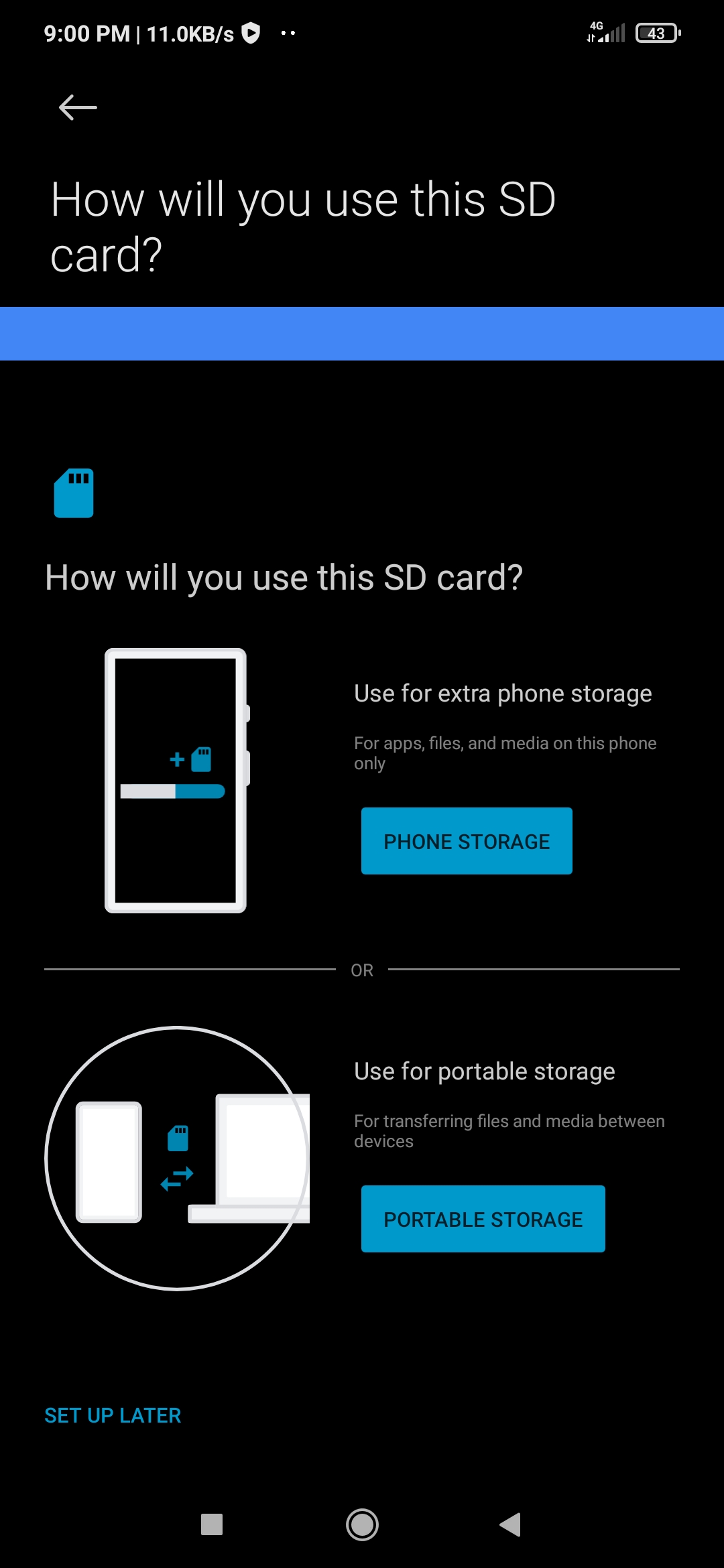 format sd card as internal storage