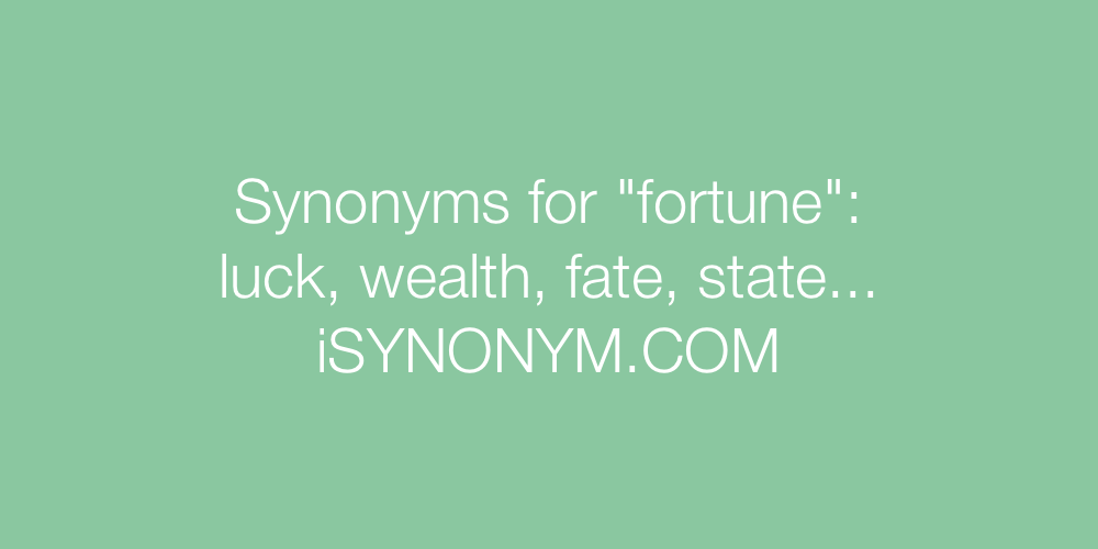 fortune synonym