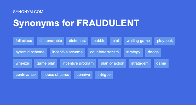 fraudulent synonym