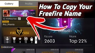 free fire name copy