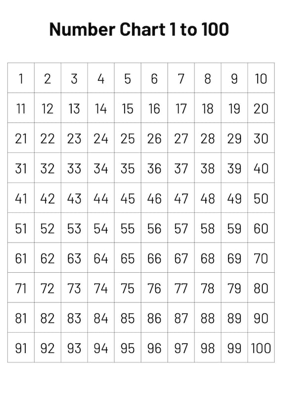 free large printable numbers 1 100