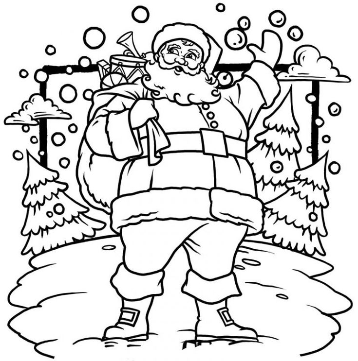 free printable santa claus coloring pages