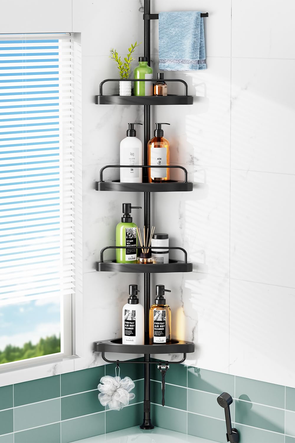 free standing shower caddy rust proof