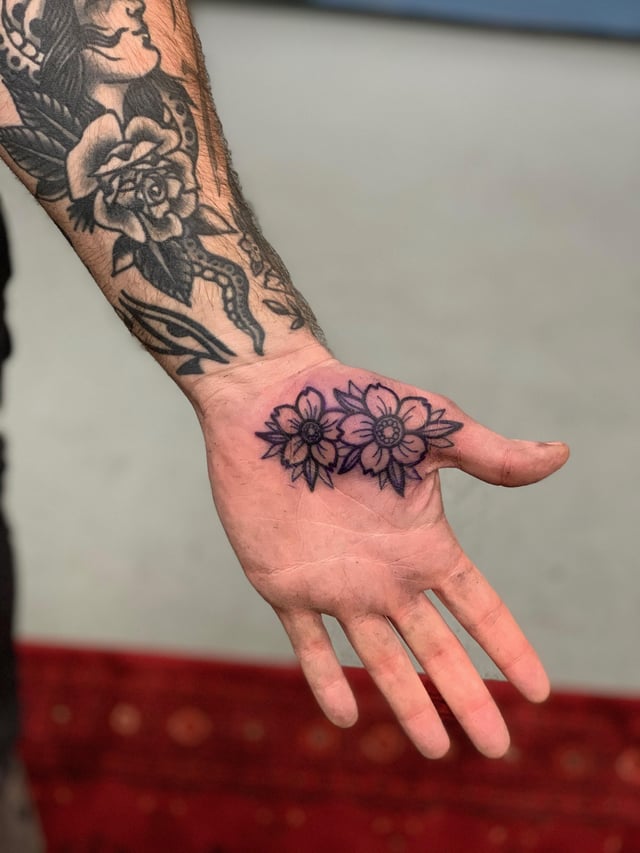 front hand tattoos