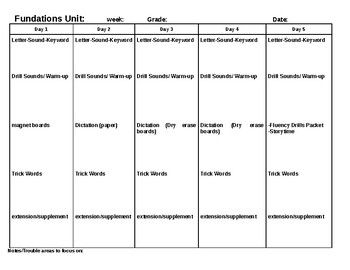 fundations level 2 lesson plans