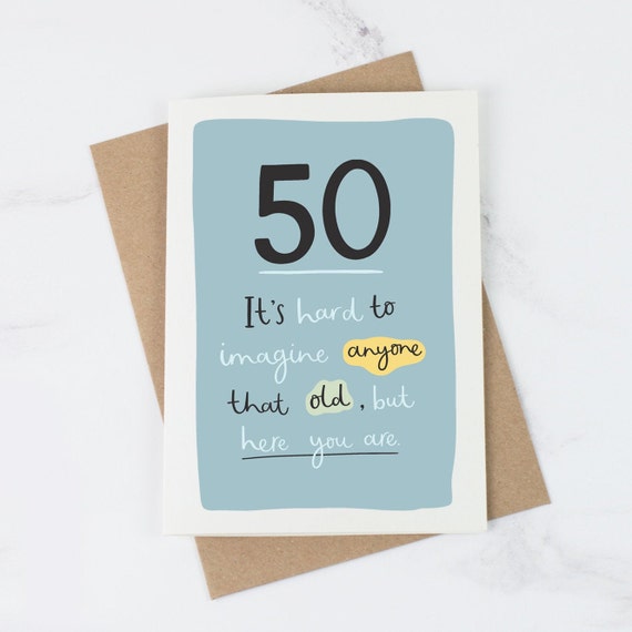 funny 50th birthday cards