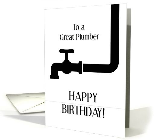 funny plumber birthday cards