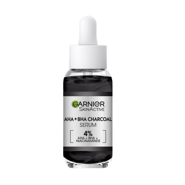 garnier aha bha charcoal serum review