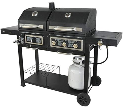 gas and charcoal bbq combo