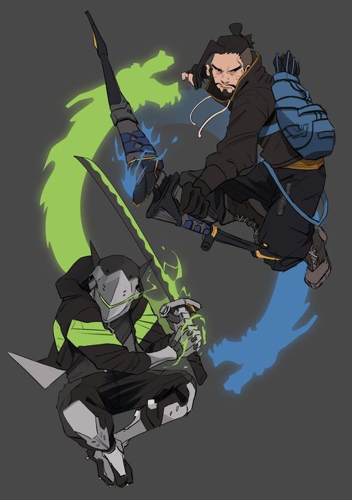 genji and hanzo fanart