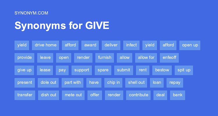 give away synonym