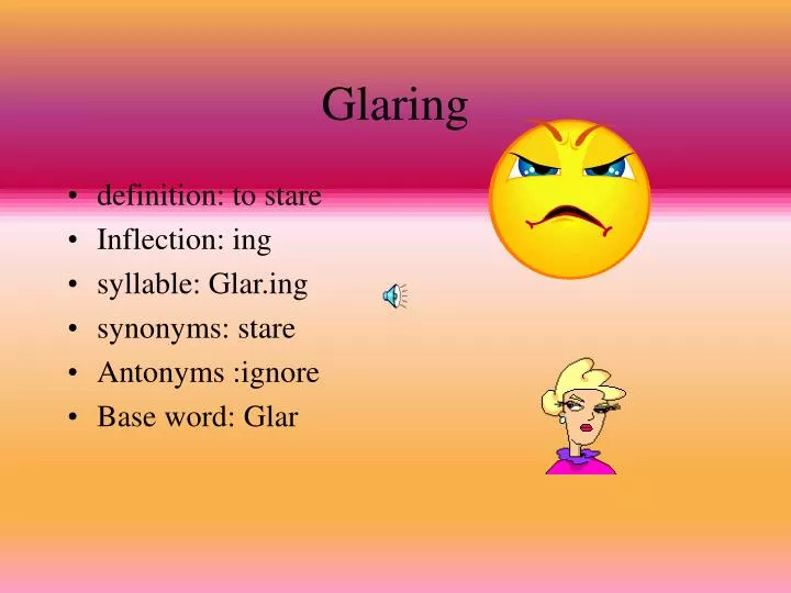 glaring thesaurus