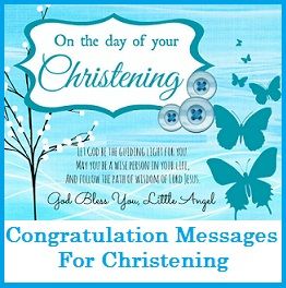 godson christening message