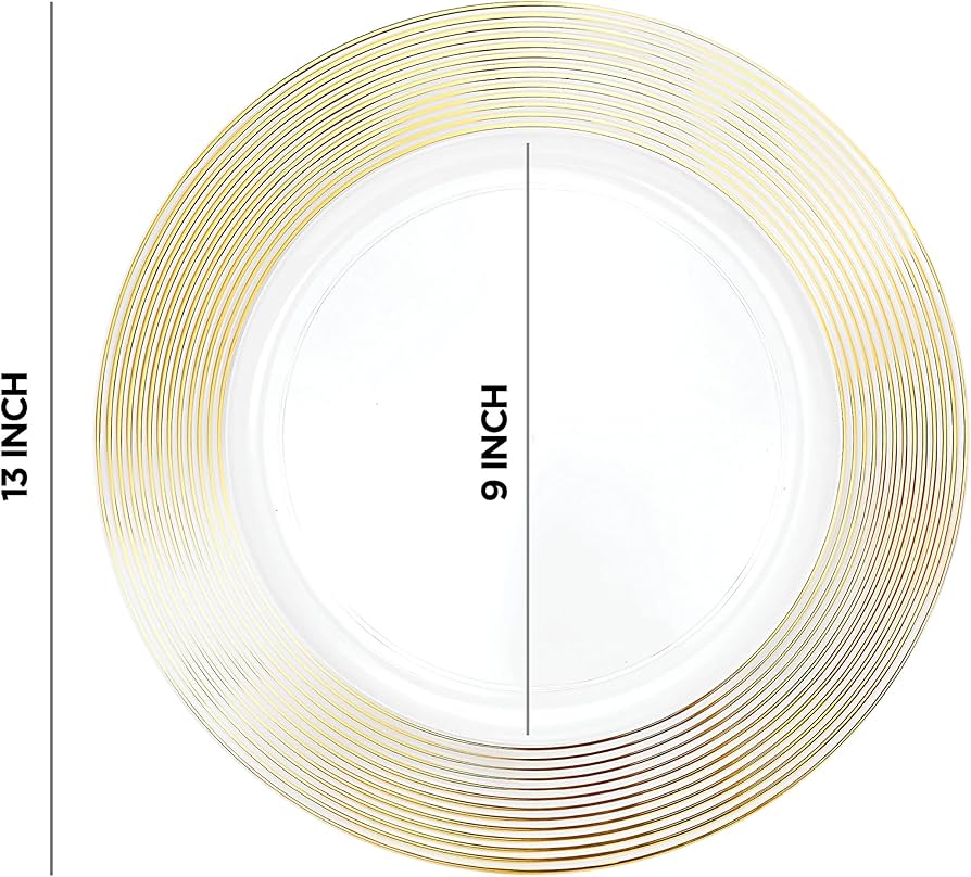 gold charger plates wilko