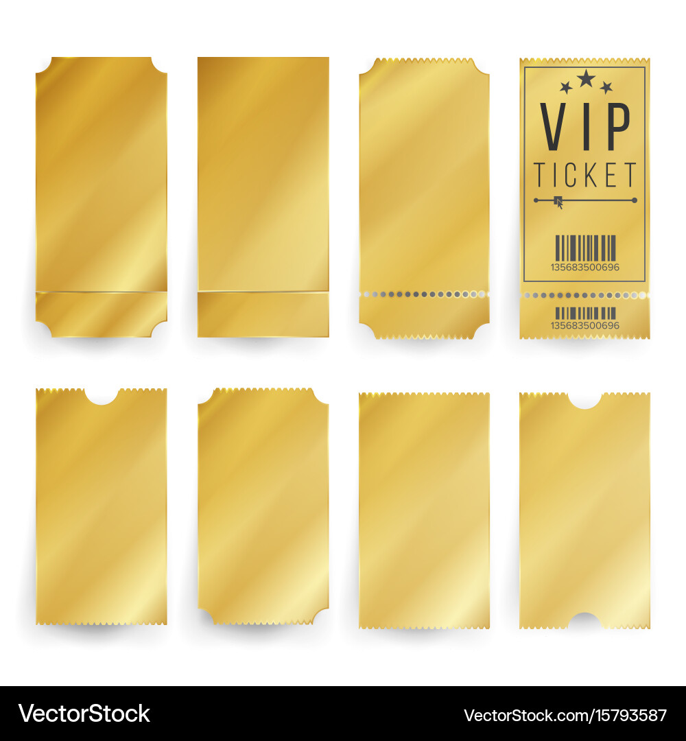 gold ticket template