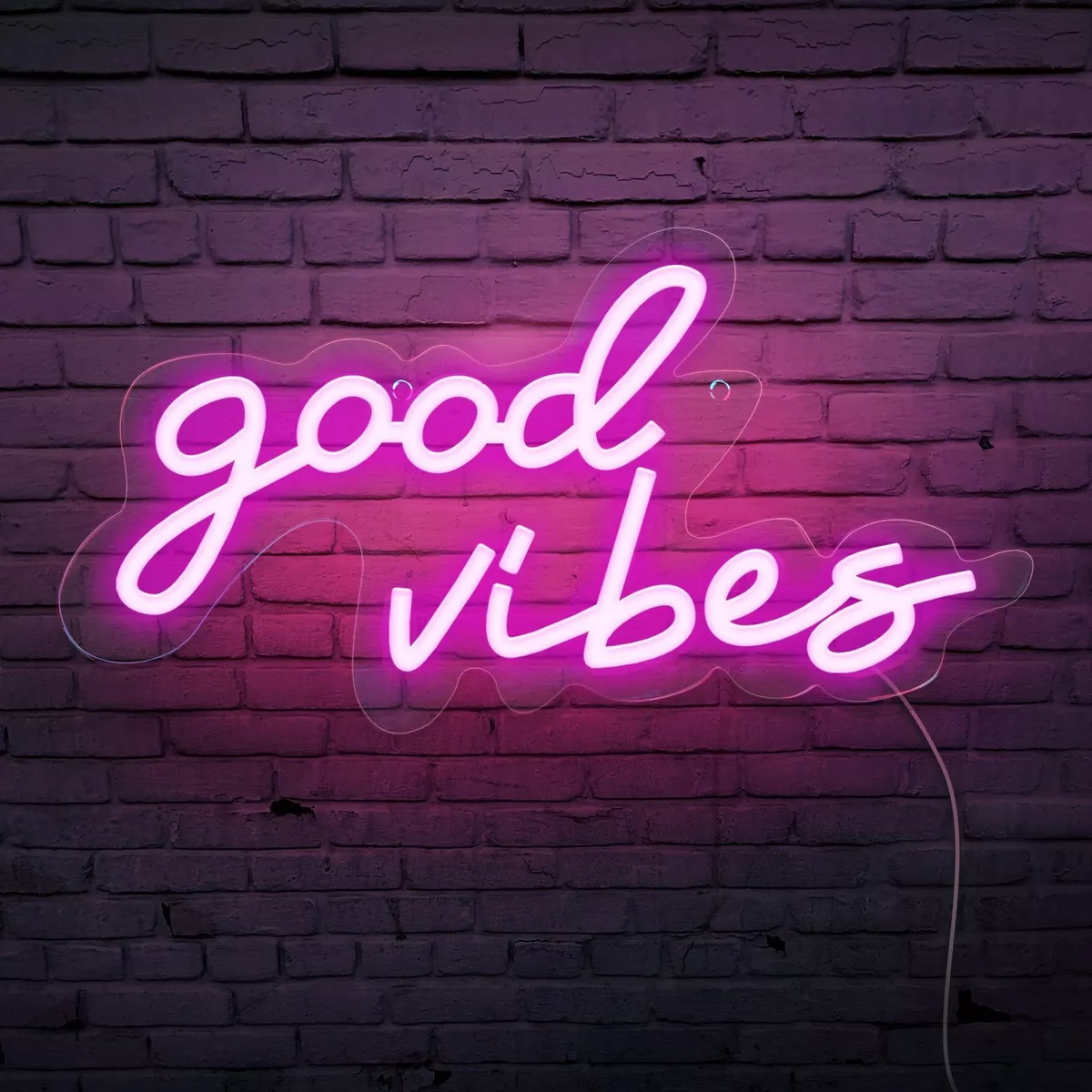 good vibes neon sign