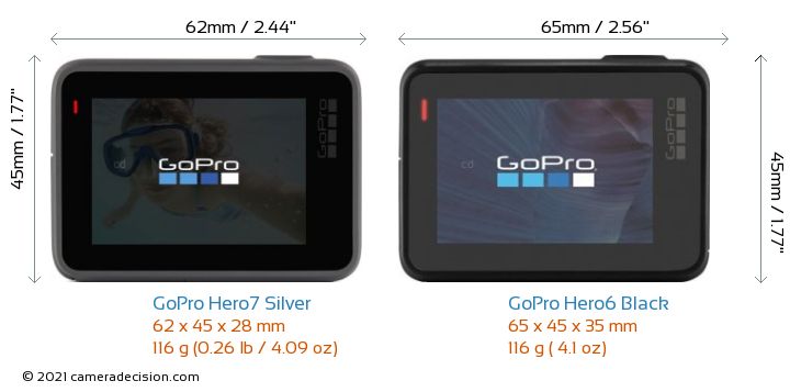 gopro hero 6 black vs gopro hero 7 silver