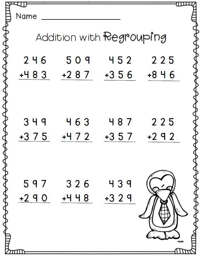 grade 2 math worksheets addition and subtraction with regrouping