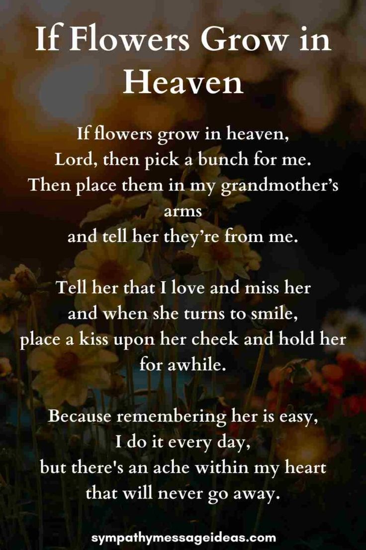 grandmother poems for funeral