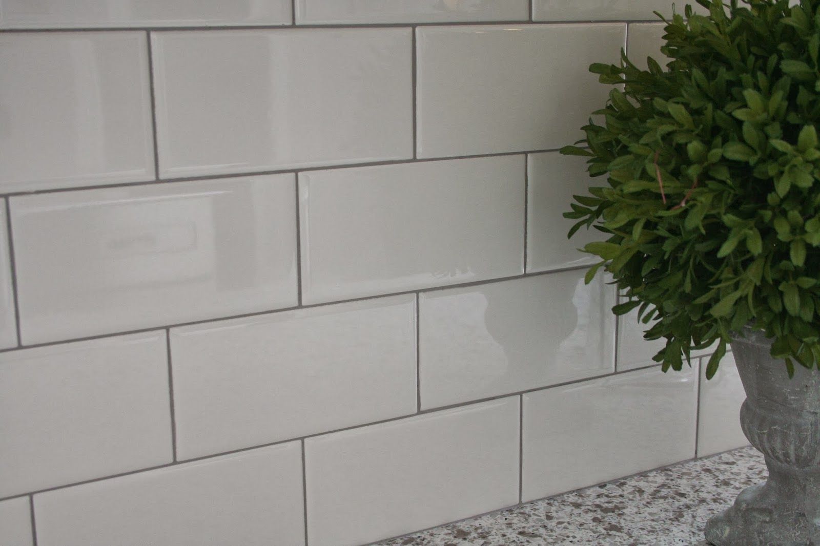 gray grout with white subway tile