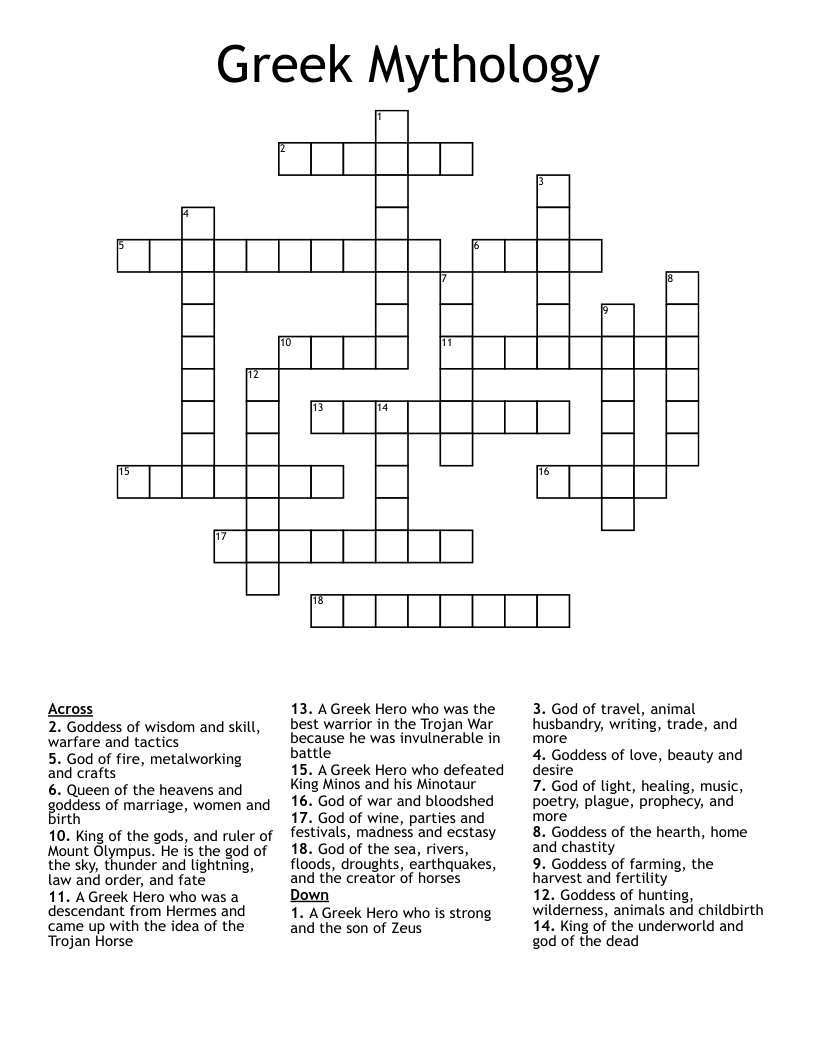 greek mountain crossword puzzle clue