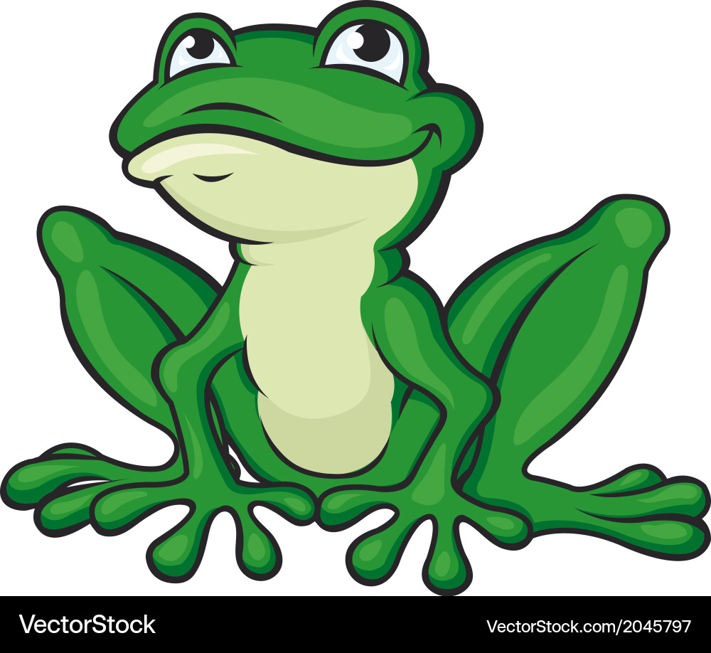 green frog cartoon