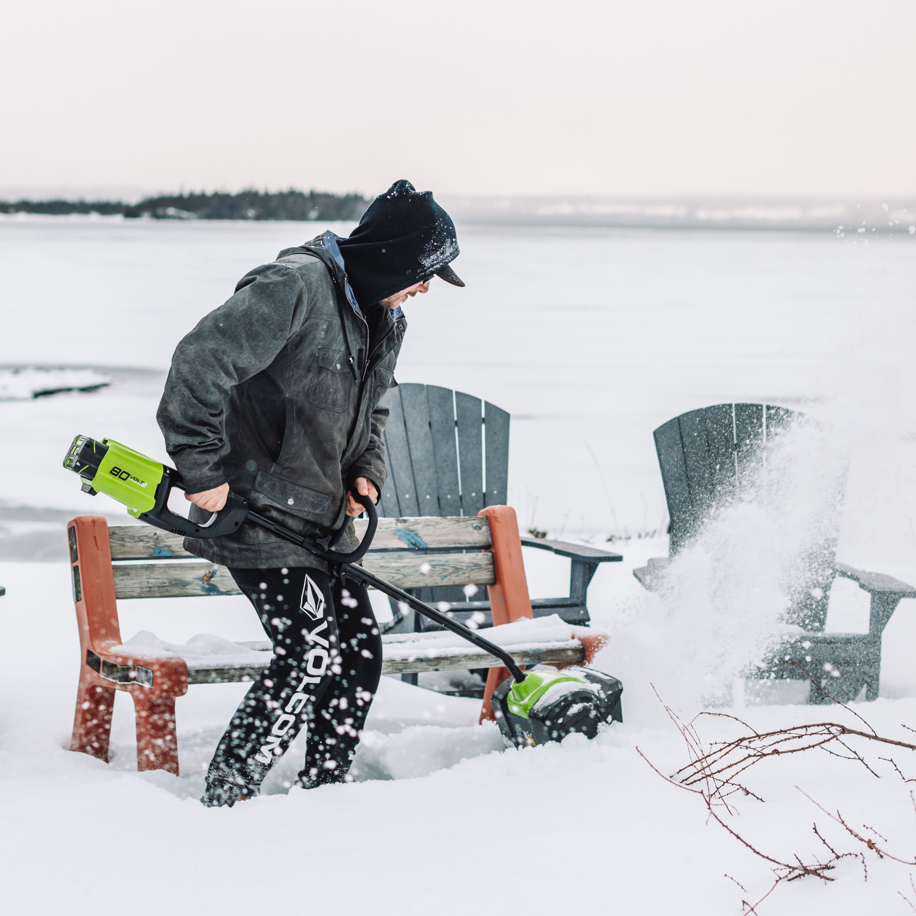 greenworks electric snow shovel