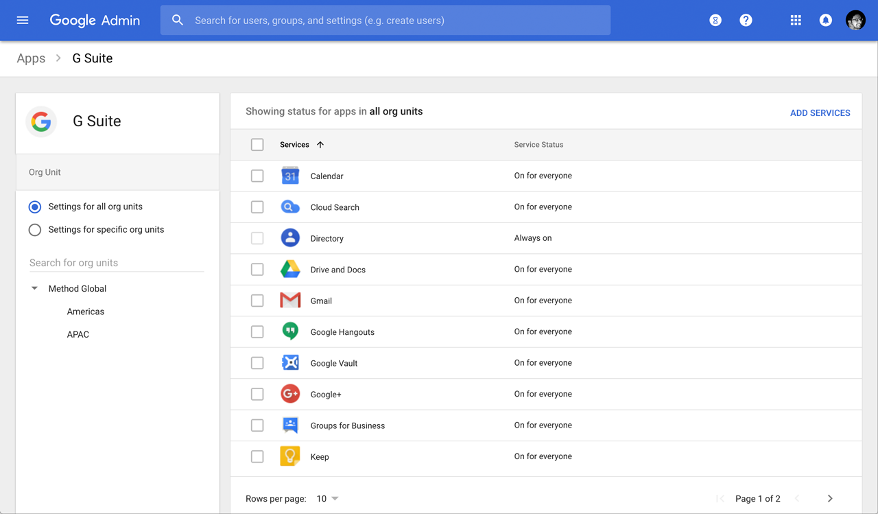 gsuite admin