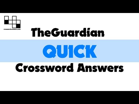 guardian quick crossword today answers