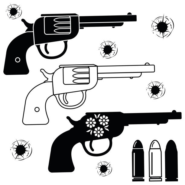 gun tattoo vector