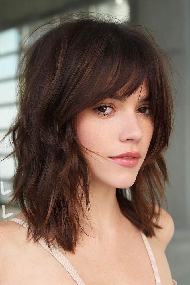 haircut fringe shoulder length