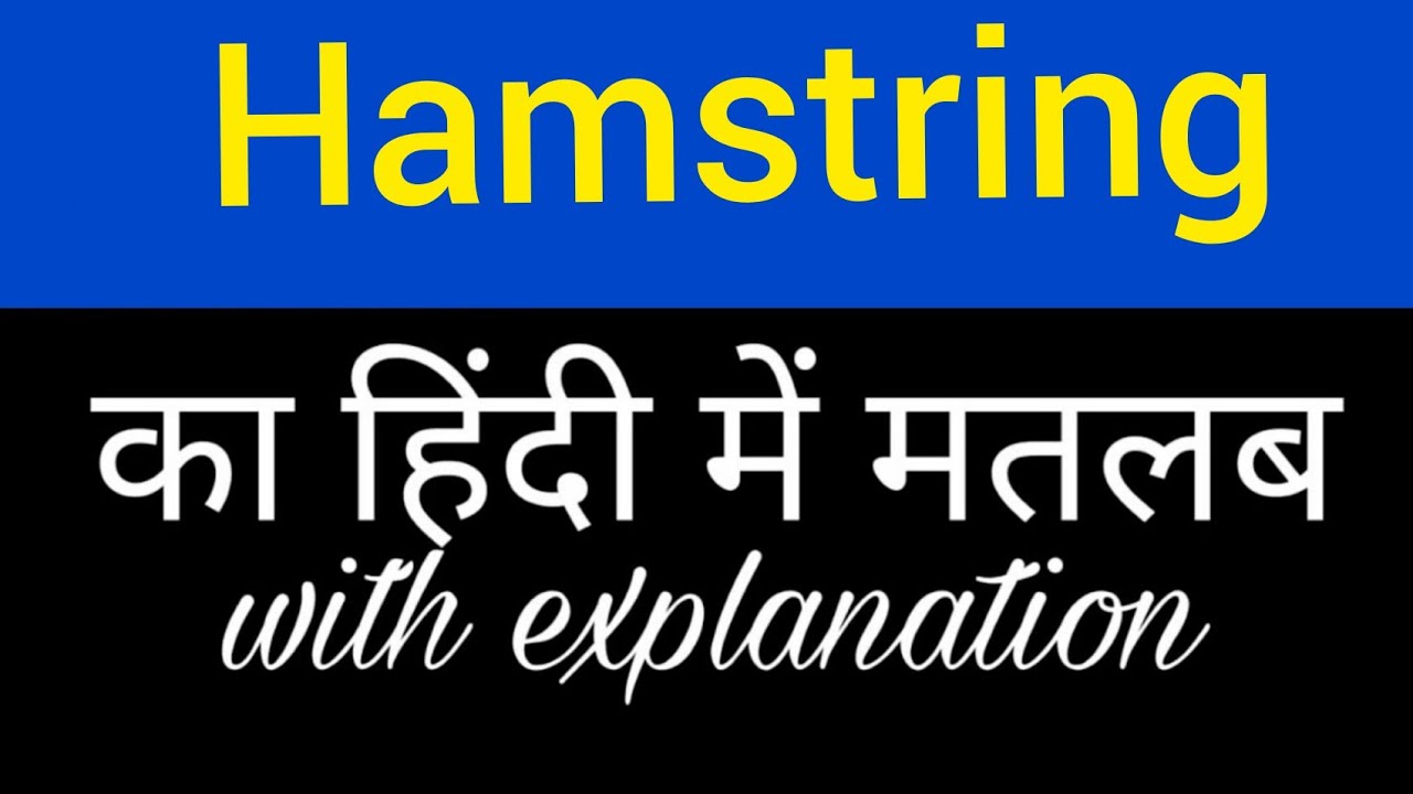 hamstring injury meaning in hindi