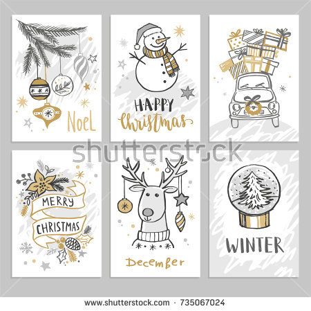 hand drawn christmas card ideas drawing