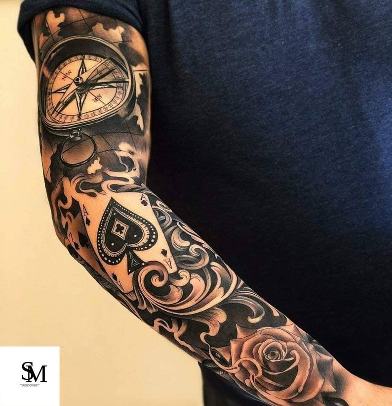 hand full sleeve tattoo