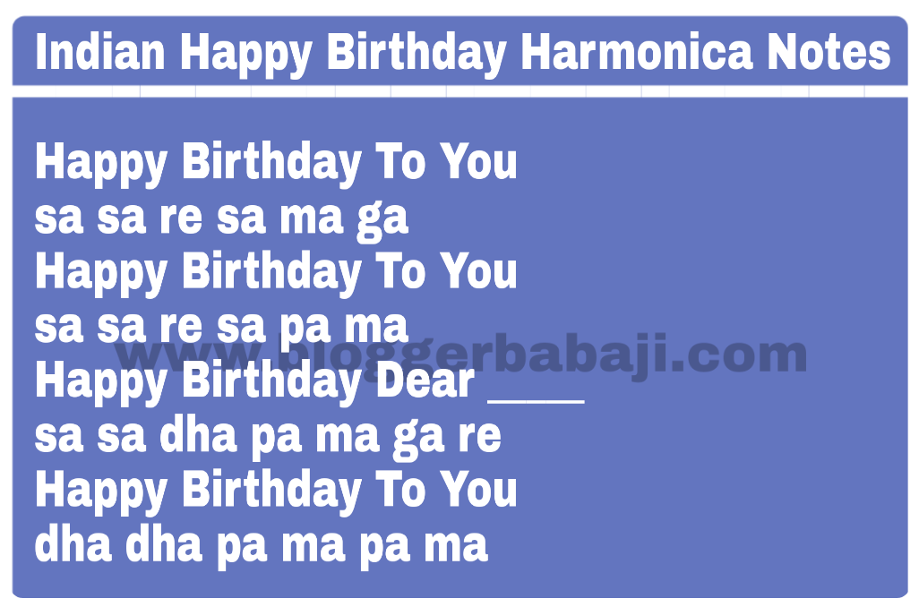 happy birthday harmonica tabs