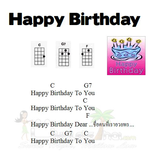 happy birthday in ukulele