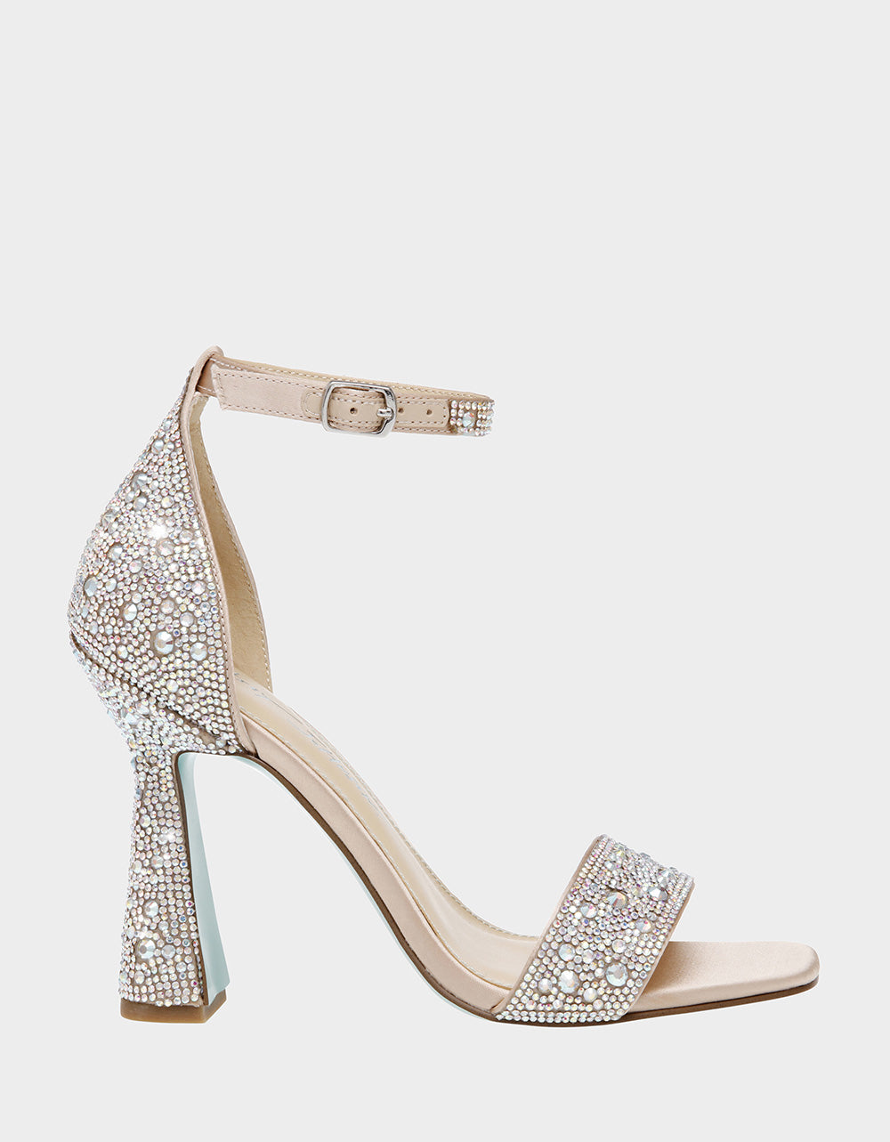 heeled shoes with rhinestones