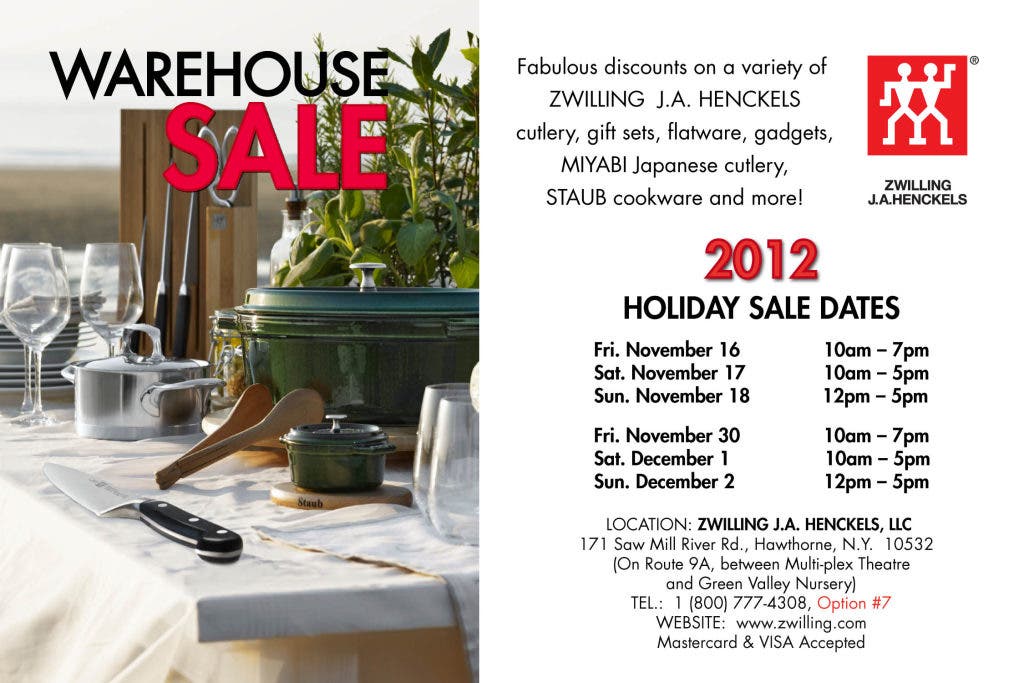 henckels warehouse sale