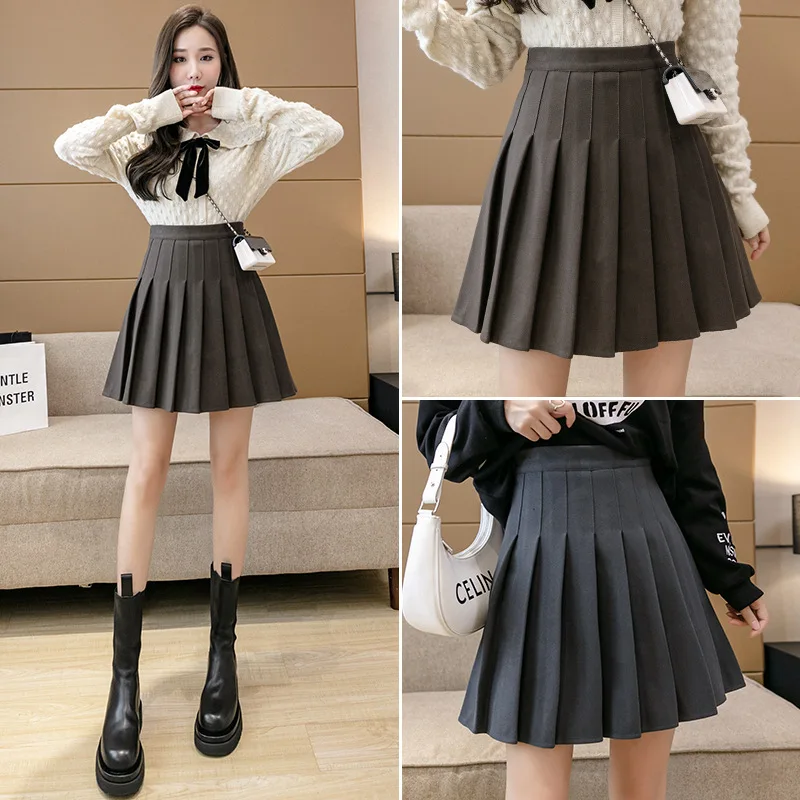 high waisted pleated skirt